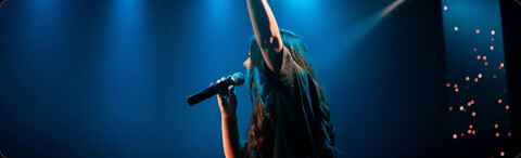 Chanteuse en concert